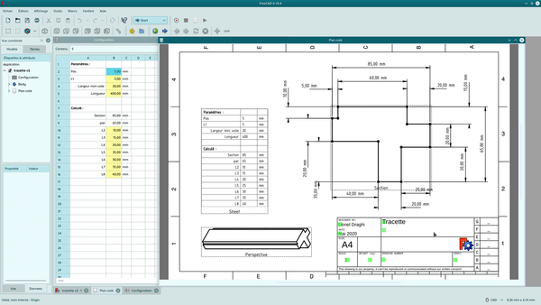 Modèle paramétrique pour tracette
