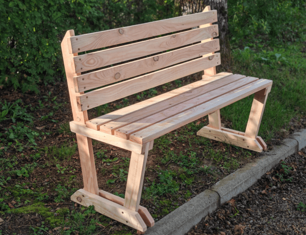 Banc de jardin sans accoudoirs