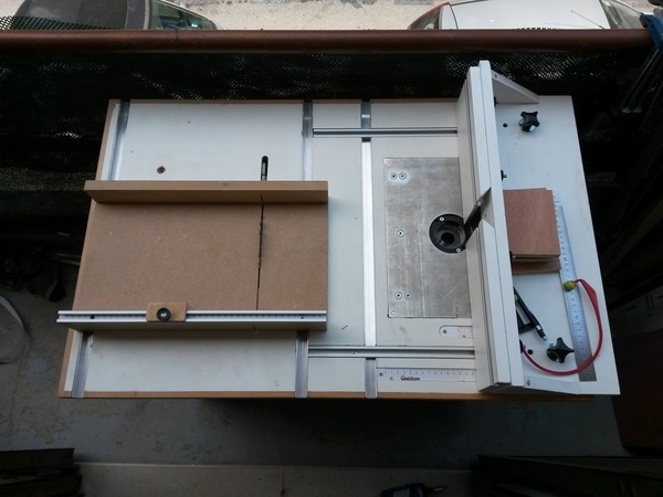 Scie et Défonceuse sous table pliante