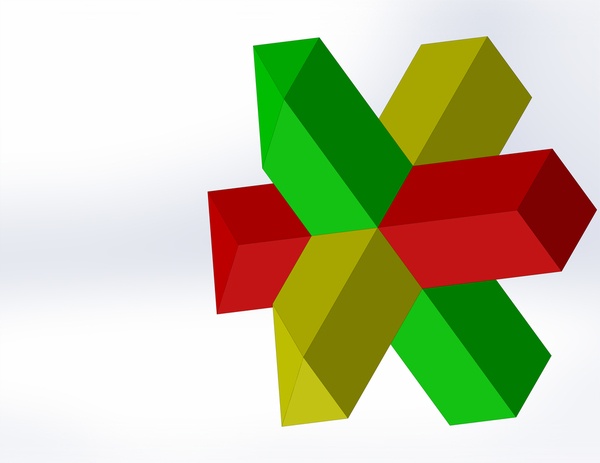 Croix de saint andré : coupe des extrémités