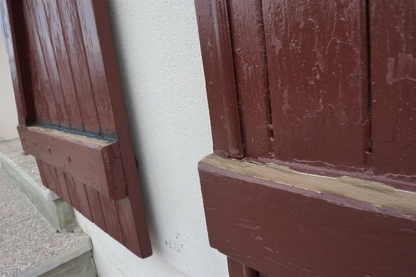 Pente sur barres de volets  et degondage  pour peinture