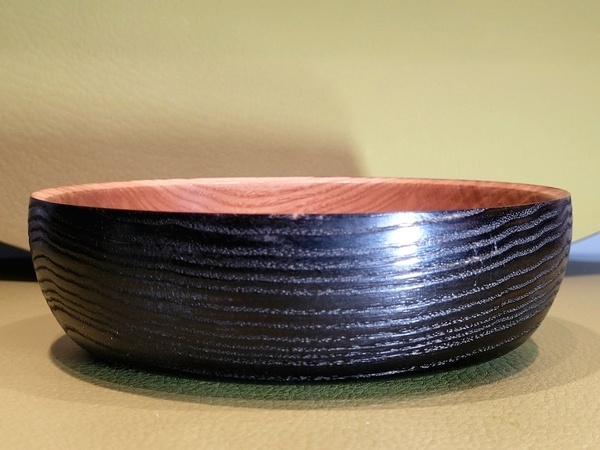 Vide-poches en chêne brûlé