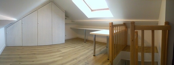 Aménagement comble, escalier hélicoïdale