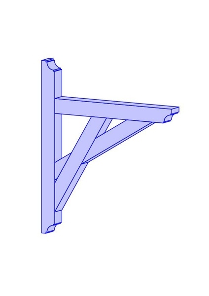 Console type charpente portée 600 mm