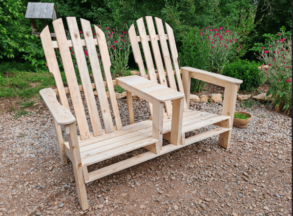 Canapé et chaise adirondack en bois de palette