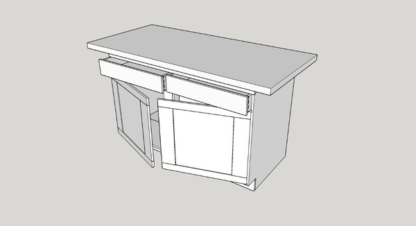 Un caisson d'atelier pour rangement