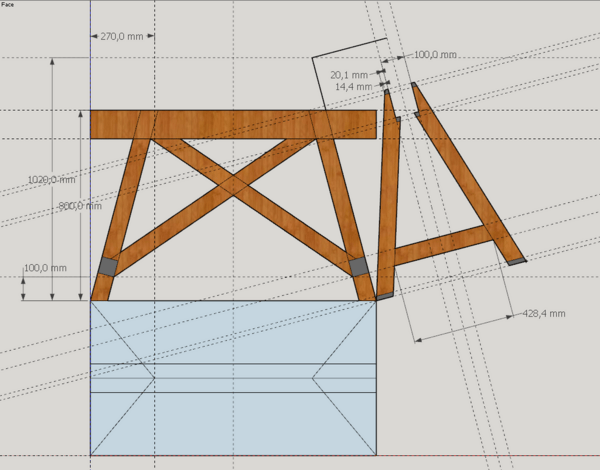 Tréteaux cadets 120 x 80 cm