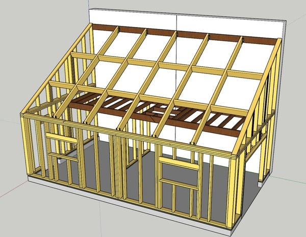 Garage ossature bois