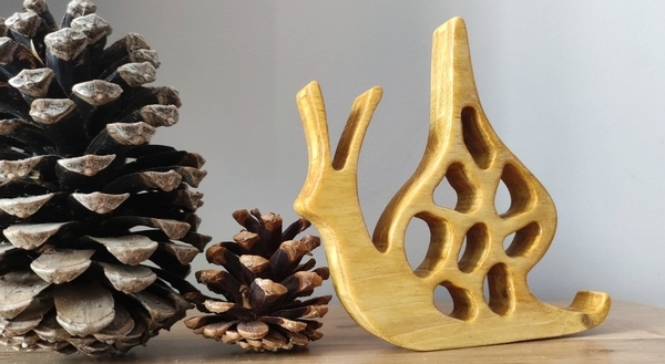 Escargot Déco en Bois, fait main en chantournage