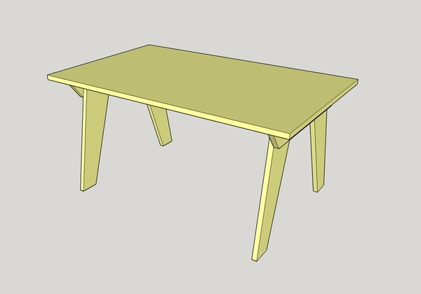 Table de bureau en 3 plis