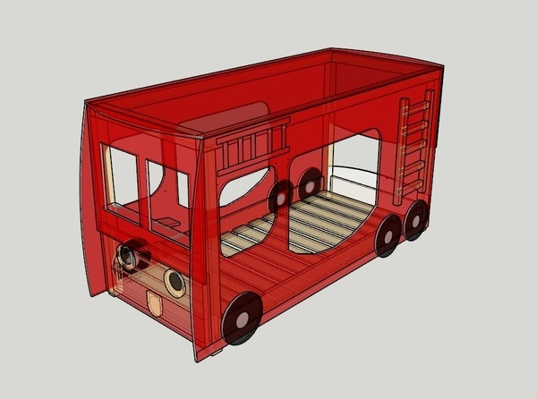 Lit Camion de Pompiers