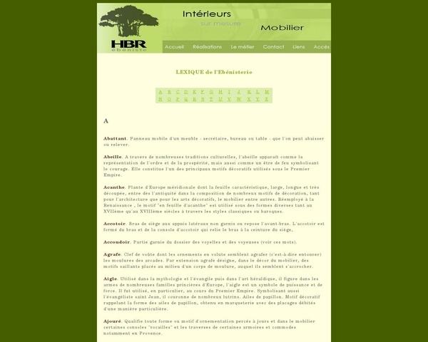 Lexique de l'ébénisterie