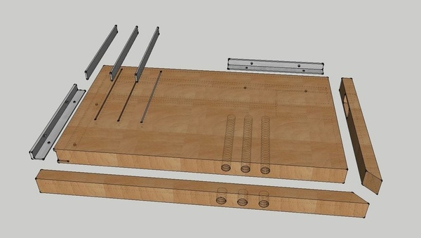 Chevet - Etagère - Reveil