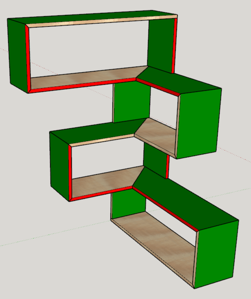 Bibliothèque suspendu