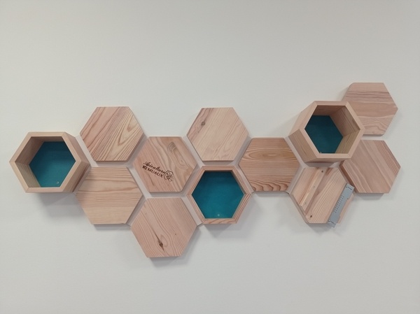 Déco murale alvéoles