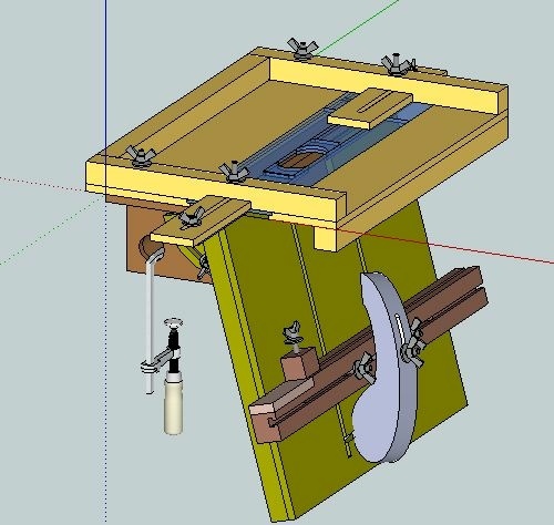 Gabarit à tenon et mortaise