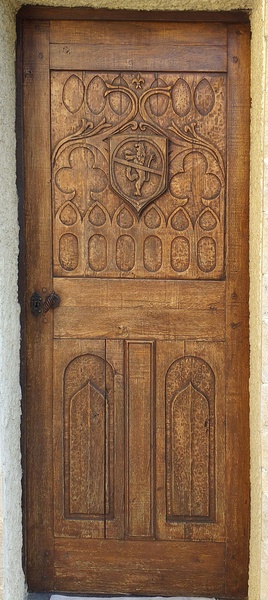 Porte d'entrèe style Renaissance en chêne