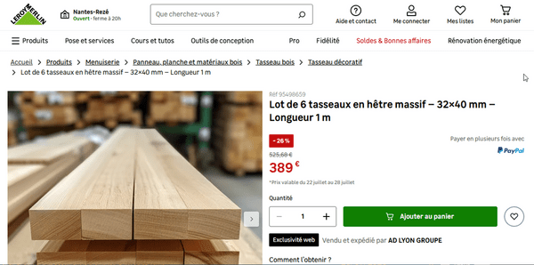 Du hêtre en promo!
