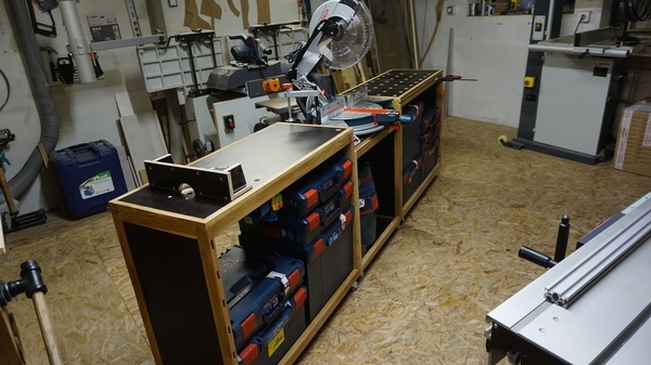 Établi multifonctions, extension pour scie a onglets