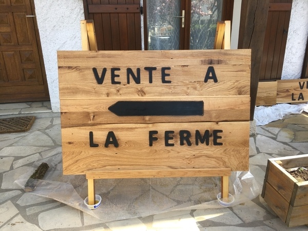 Panneaux éphèmères vente à la ferme