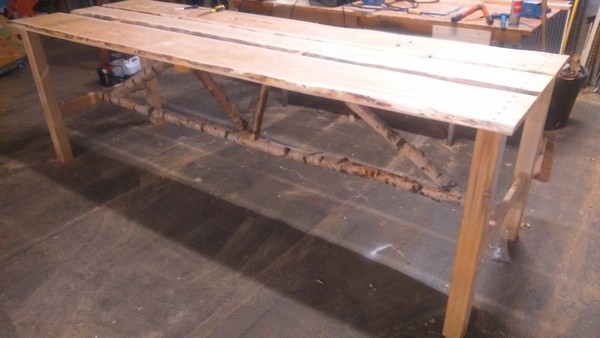 Tables et bancs meleze bouleau