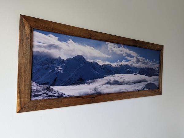 Cadre photo en noyer