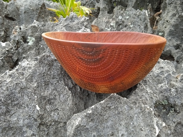 Petit bol en acajou d'Afrique