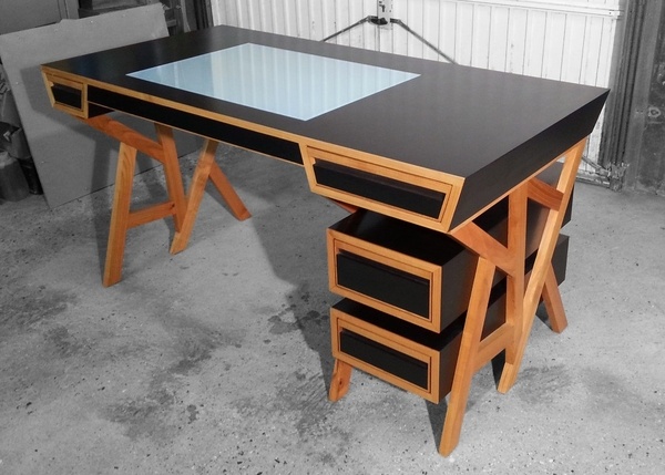 Bureau mdf-merisier