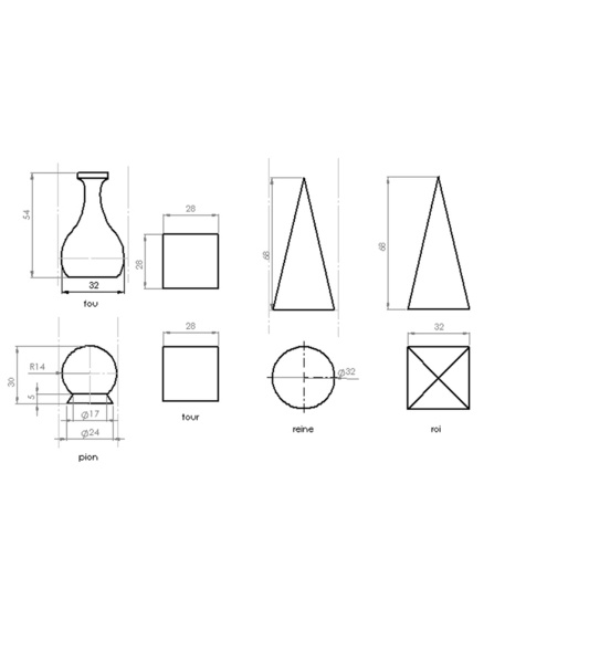 Jeu d'échecs façon Man Ray