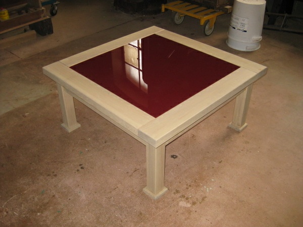 Table basse chêne blanchi