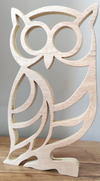 Chouette Déco en Bois, fait main en chantournage