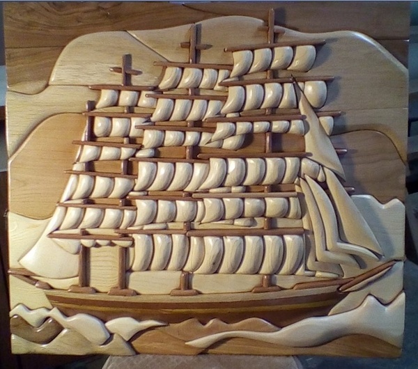 Intarsia un voilier