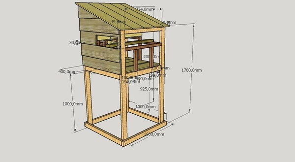 Poulailler surélevé