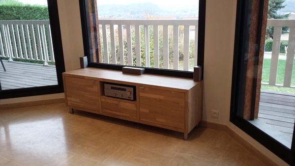 Meuble Hifi en chêne