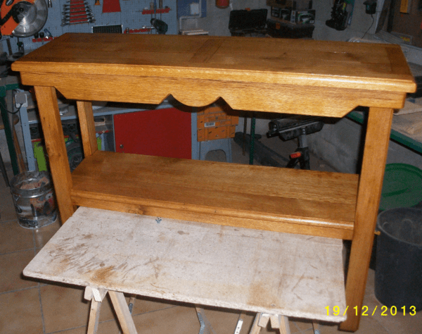 Console de couloir chene massif