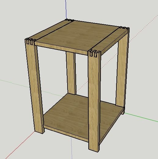 Table de nuit inspiration tout-en-bois