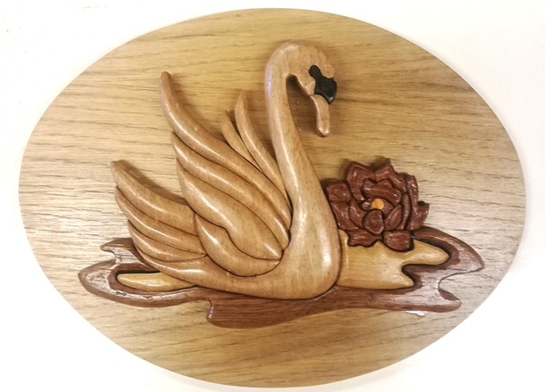 Le cygne en intarsia