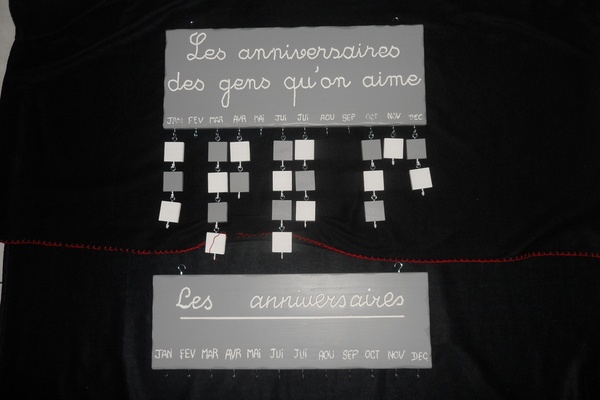 Calendrier Anniversaire en bois