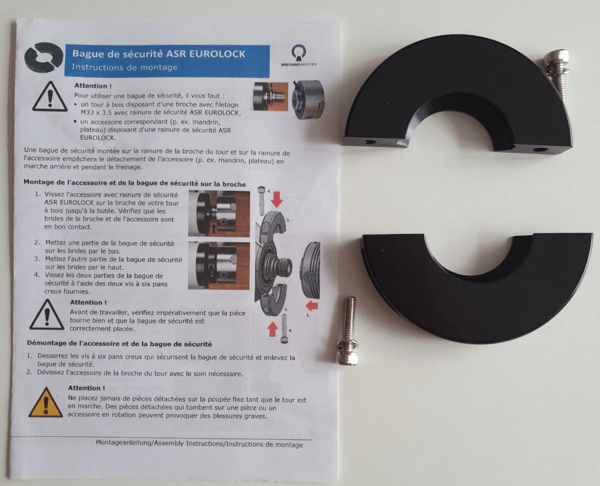 Vends bague de sécurité ASR Eurolock pour tour à bois