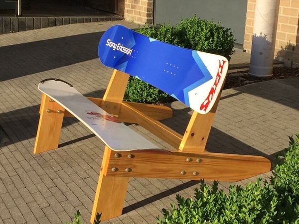 Banc spécial snowboarder