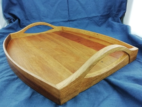 Plateau de service en vieux bois