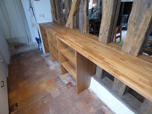 Meuble de cuisine et plan de travail encastré