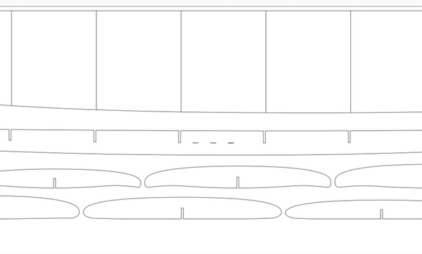 Plan surf longboard 9' hollow