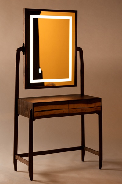 Coiffeuse en noyer noir