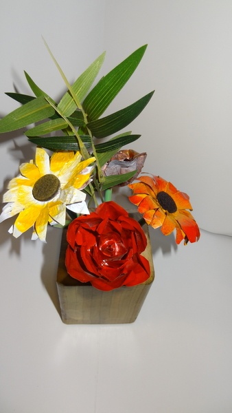 Pot de fleur ...un peu de gaieté dans l'atelier