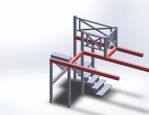 Plan de l'escalier rustique
