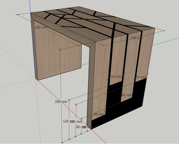 Tabouret d'apéro avec joints type pont de bateau par Ponpon