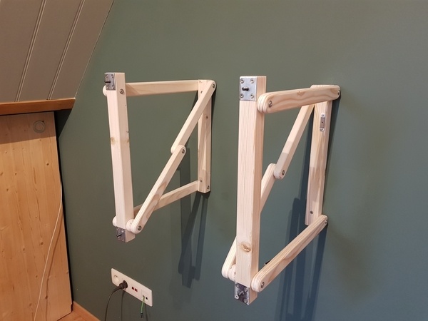 Support mural TV basculant