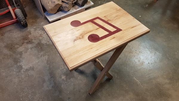 Desserte pliante pour accordéon