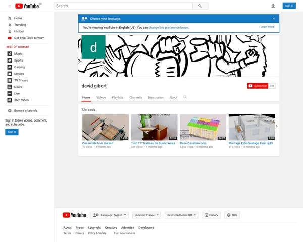 Vidéos d'apprentissage charpente de David GIBERT